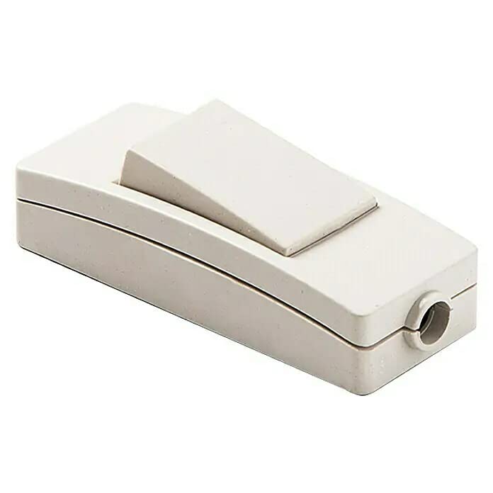 Interrupteur aérien unipolaire Torpedo CABLEPELADO pour lampe de bureau | Avec contacts à vis | AC 250 V 2 A | Beige | I