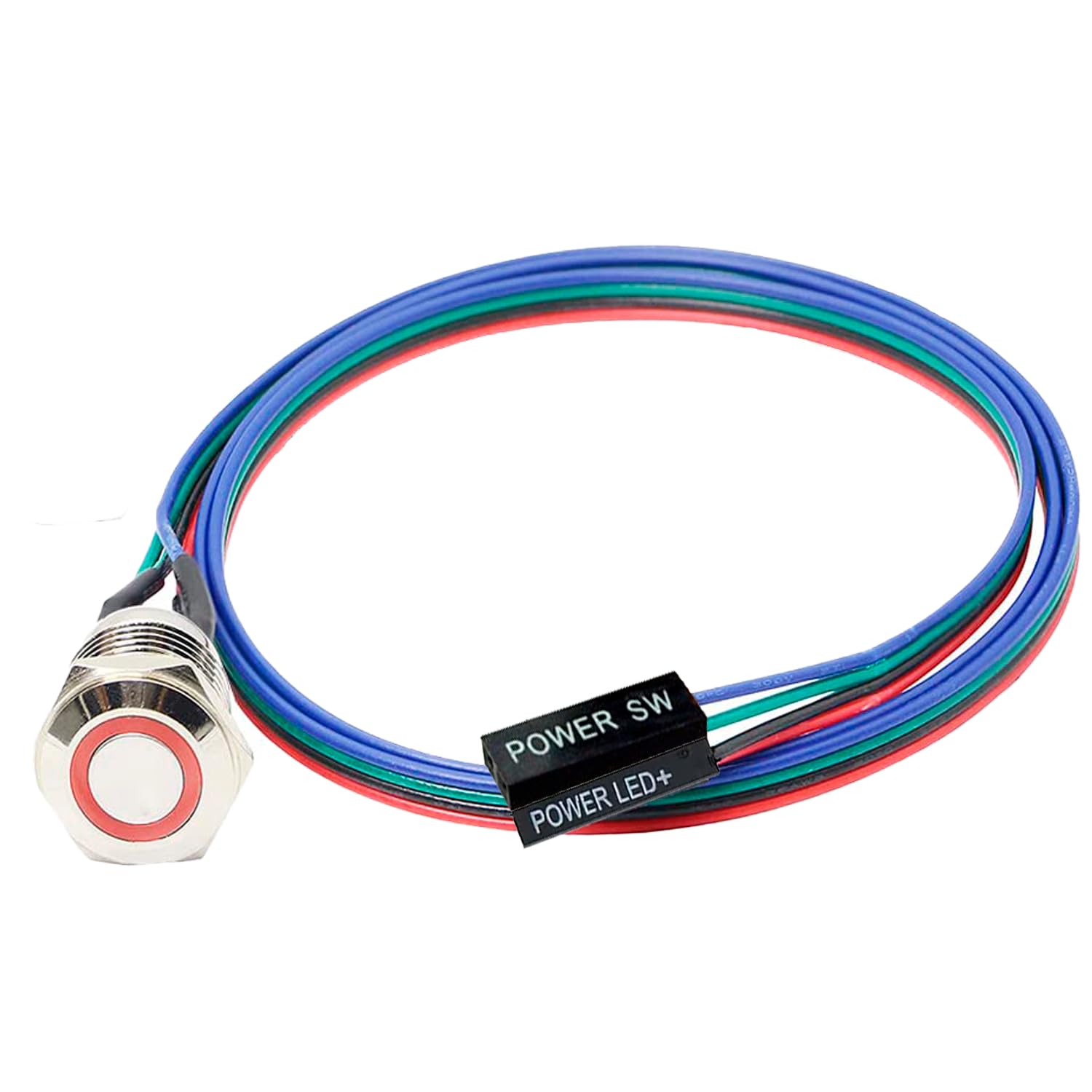 CABLEPELADO Bouton d'alimentation pour PC compatible avec carte mère de bureau, durable et facile à installer, câble 60 